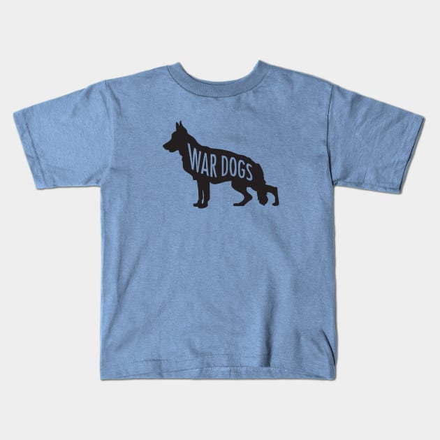 K9 War Dogs Kids T-Shirt by Retron